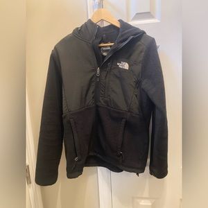 Used The North Face Black Denali Jacket with Hood, Size M